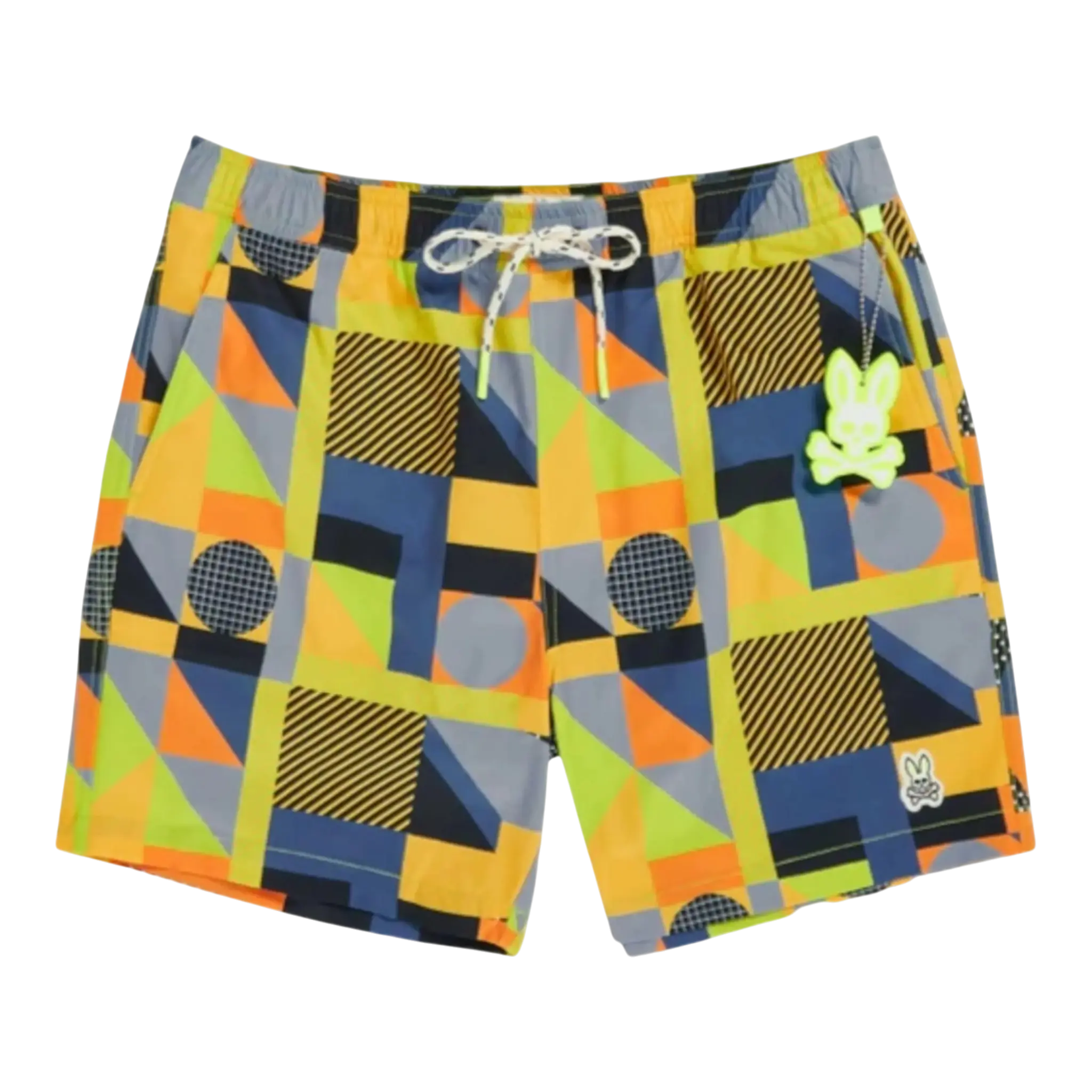 Psycho Bunny Henry Deco Men Swim Trunks Navy Multi
