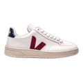 Veja V-12 Women White Marsala Leather Sneakers