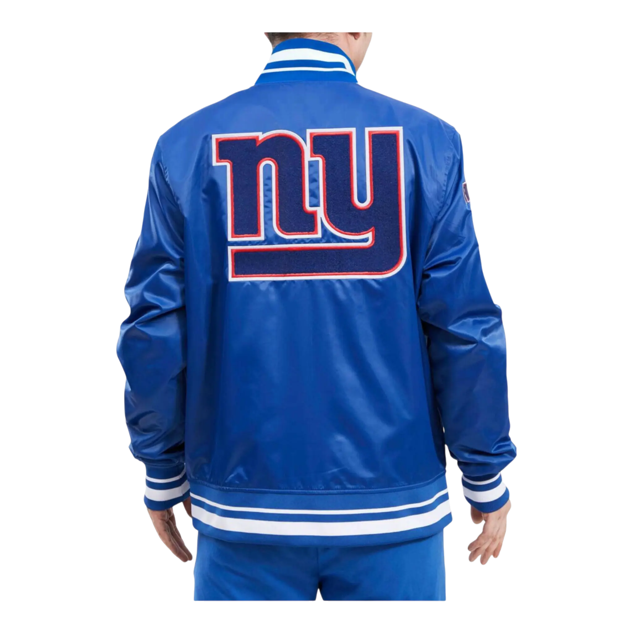 Pro Standard NFL New York Giants Mash Up Logo Satin Men Jacket Dodger Blue