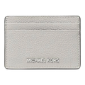 Michael Kors Jet Set Women Aluminum Pebbled Leather Card Case Wallet