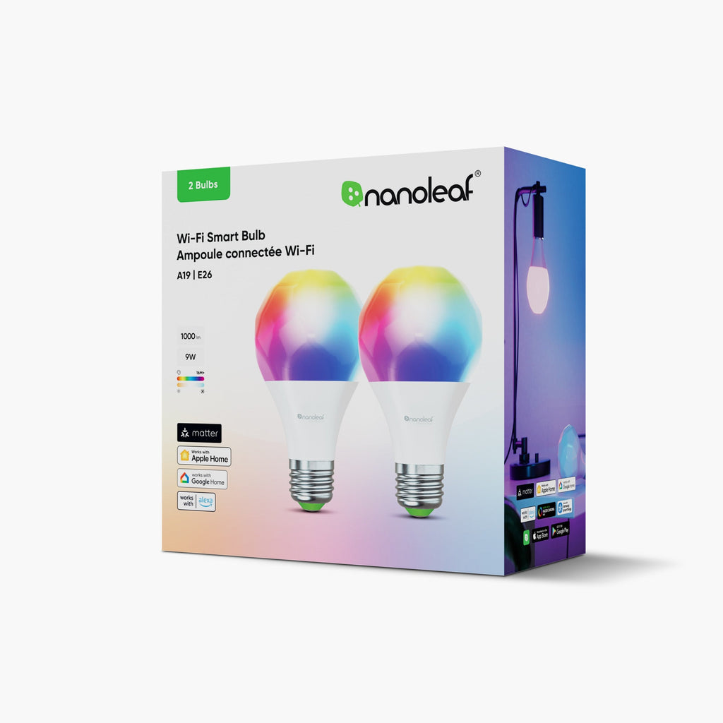 Matter Wi - Fi A19 Smart Bulb (2 Pack)