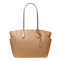 Michael Kors Marilyn Women Medium Tote Bag Camel Saffiano Leather
