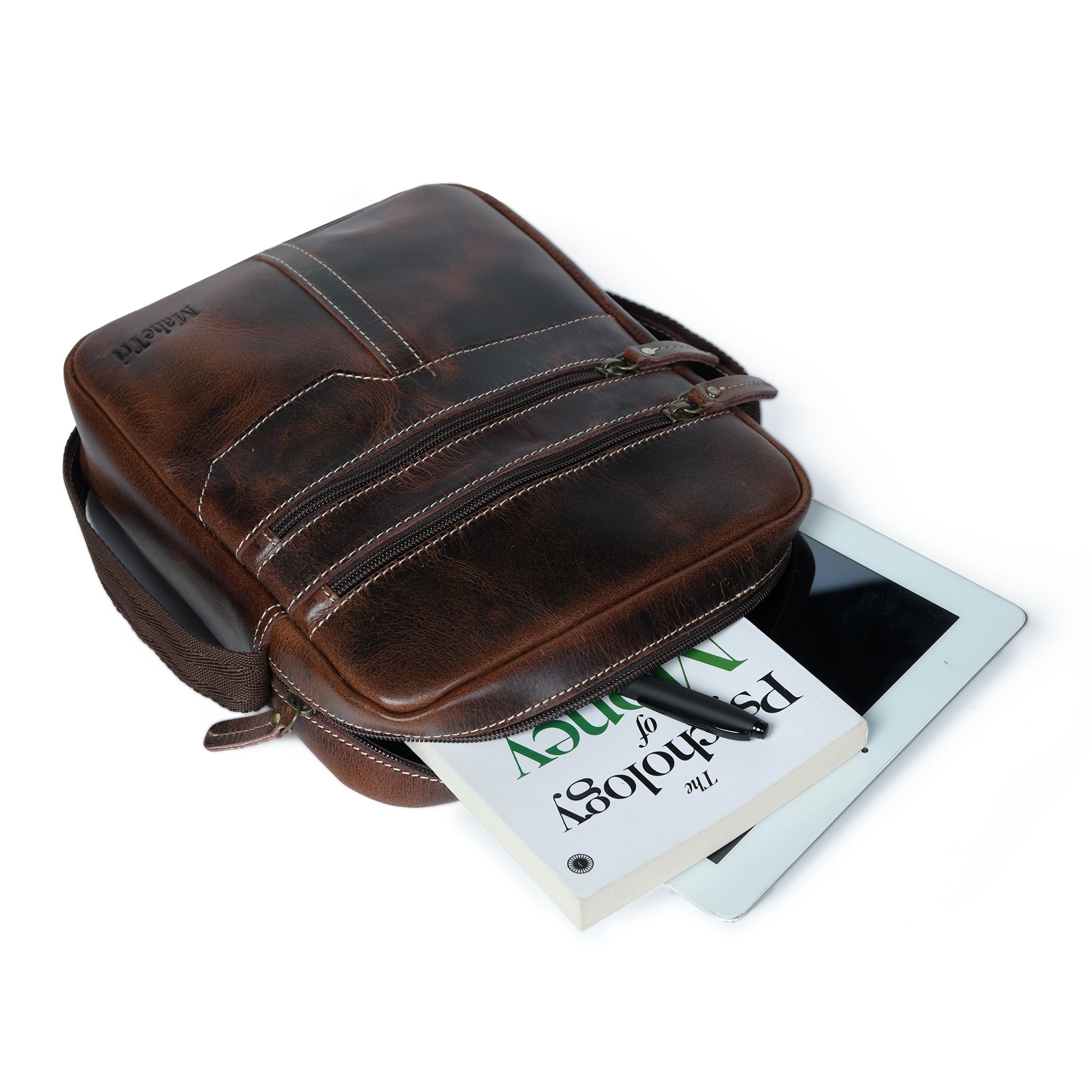 The Compact Messenger - Dark Brown
