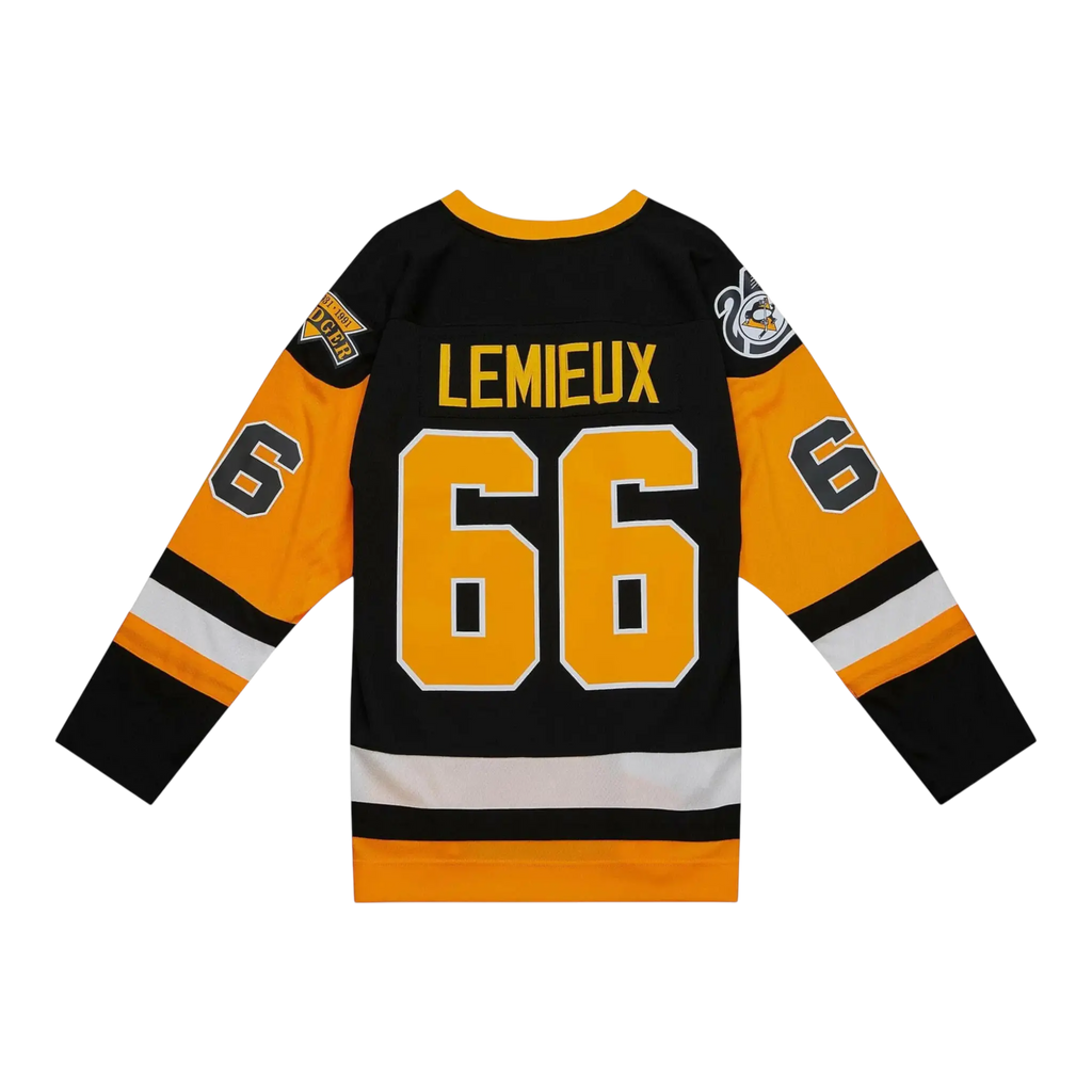 Mitchell & Ness Blue Line Mario Lemieux Pittsburgh Penguins 1991 Men Jersey Black