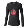 Mizuno Core Men Running Shirt Black Long Sleeve V-Neck