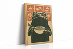 WONDERWALL 'L’Atelier Fun Collection' Ramen Frog Art in Retro Woodblock Style