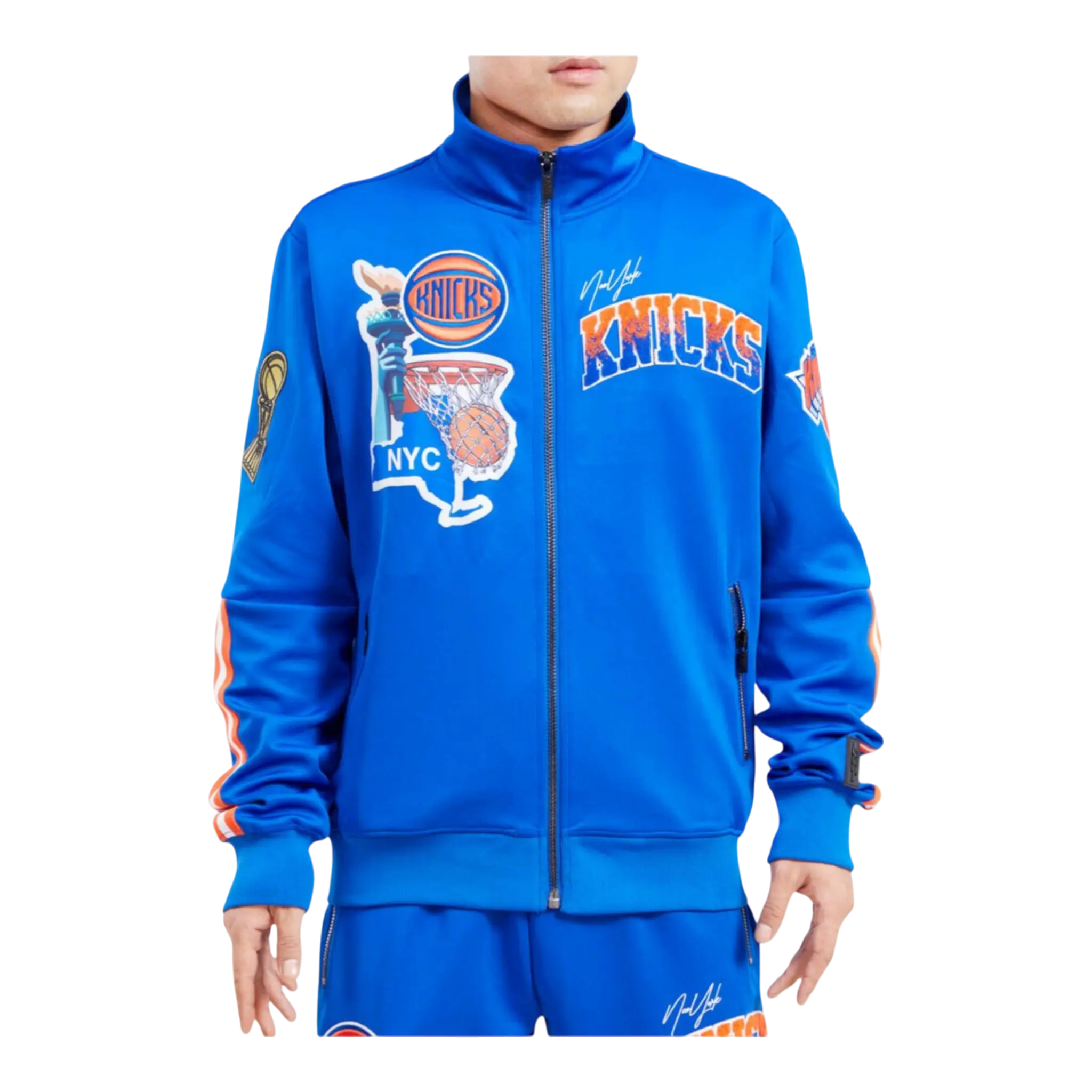 Pro Standard New York Knicks Home Town Men Track Jacket Royal Blue