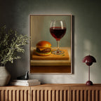 WONDERWALL 'L’Atelier Fun Collection' Burger and Bordeaux Still Life