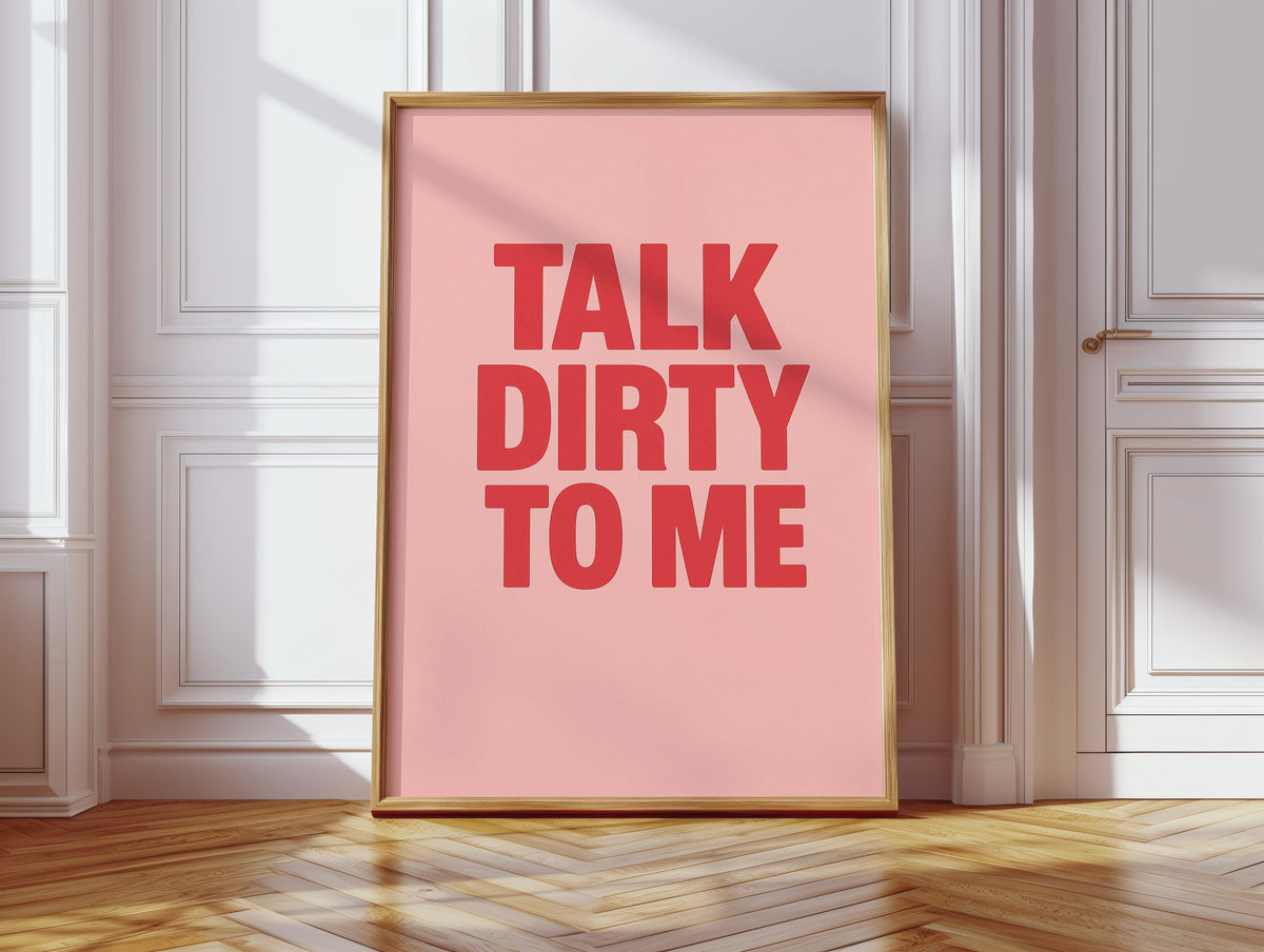 WONDERWALL ‘L’Atelier Fun Collection’ Talk Dirty to Me Bold Pink Print