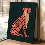 WONDERWALL 'L’Atelier Fun Collection' Pop Art Cheetah in Coral