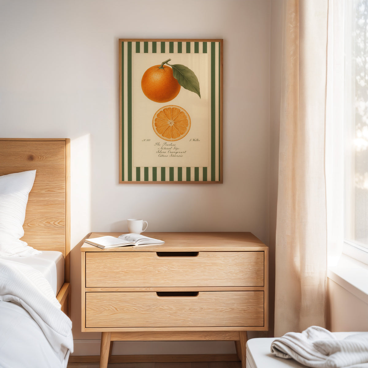 WONDERWALL 'L’Atelier Fun Collection' Vintage Orange Slice Botanical Study