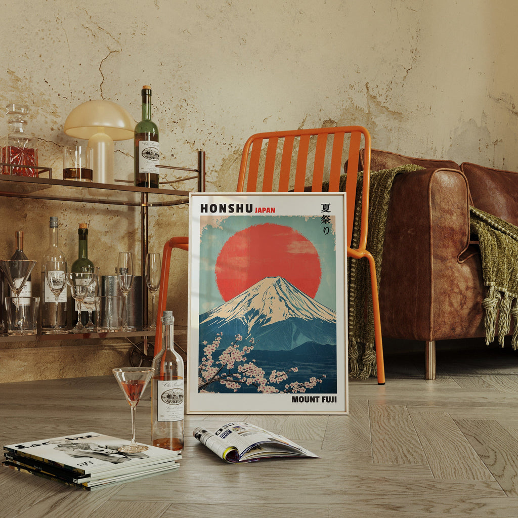 WONDERWALL ‘L’Atelier Fun Collection’ Vintage Mount Fuji – Rising Sun & Cherry Blossoms