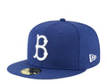 New Era 59Fifty Brooklyn Dodgers 1949 Cooperstown Men Fitted Hat Royal Blue