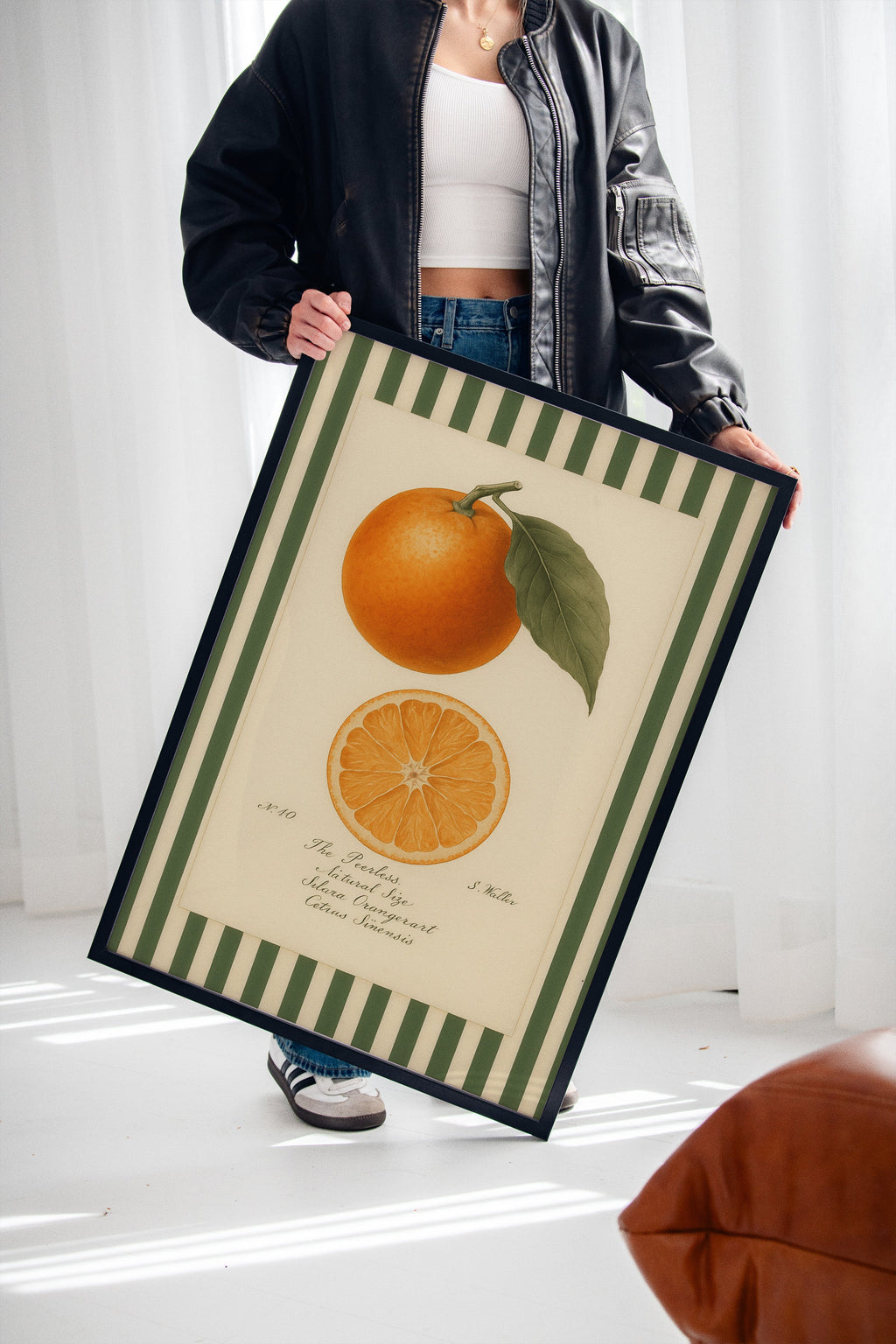 WONDERWALL 'L’Atelier Fun Collection' Vintage Orange Slice Botanical Study