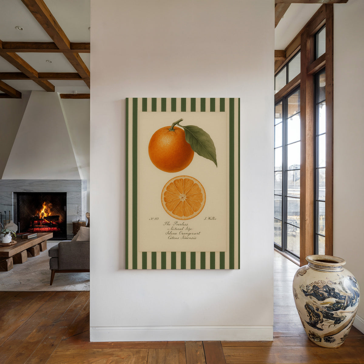 WONDERWALL 'L’Atelier Fun Collection' Vintage Orange Slice Botanical Study