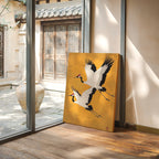 WONDERWALL ‘L’Atelier Fun Collection’ Japanese Red-Crowned Cranes – Elegant Minimalist Wall Art