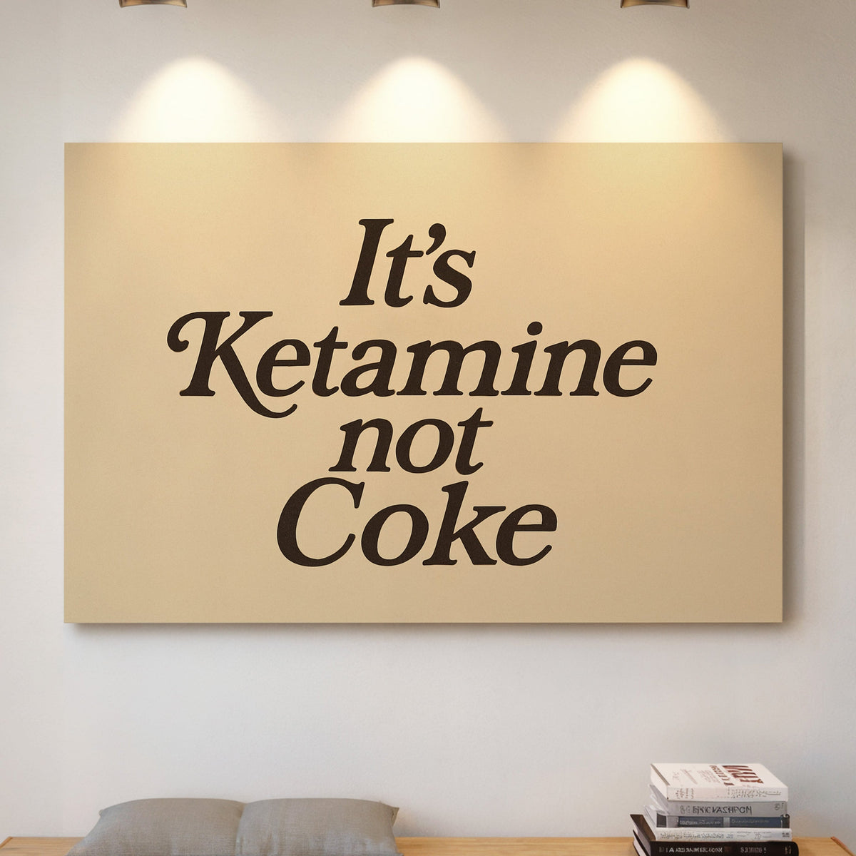 WONDERWALL ‘L’Atelier Fun Collection’ It’s Ketamine Not Coke Bold Quote Print