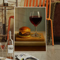 WONDERWALL 'L’Atelier Fun Collection' Burger and Bordeaux Still Life
