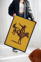 WONDERWALL ‘L’Atelier Fun Collection’ Vintage Rodeo Cowboy Silhouette Print