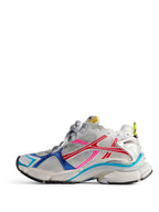 Women Mesh And Nylon Multicolor Worn - Out Effect Runner Sneakers