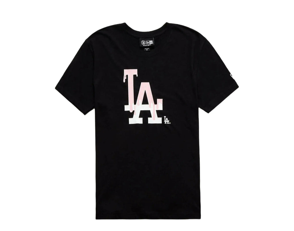 New Era Los Angeles Dodgers Team Drip World Series Men T-Shirt Black/Pink