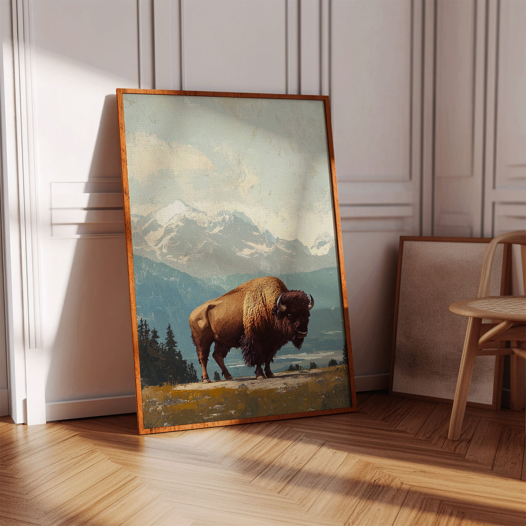 WONDERWALL ‘L’Atelier Fun Collection’ Bison Beneath the Mountain Sky