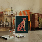 WONDERWALL 'L’Atelier Fun Collection' Pop Art Cheetah in Coral