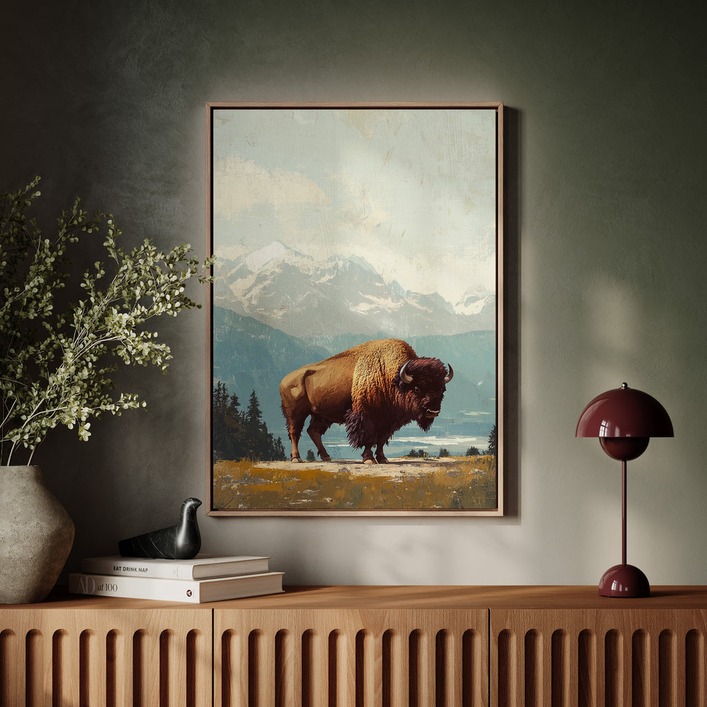 WONDERWALL ‘L’Atelier Fun Collection’ Bison Beneath the Mountain Sky