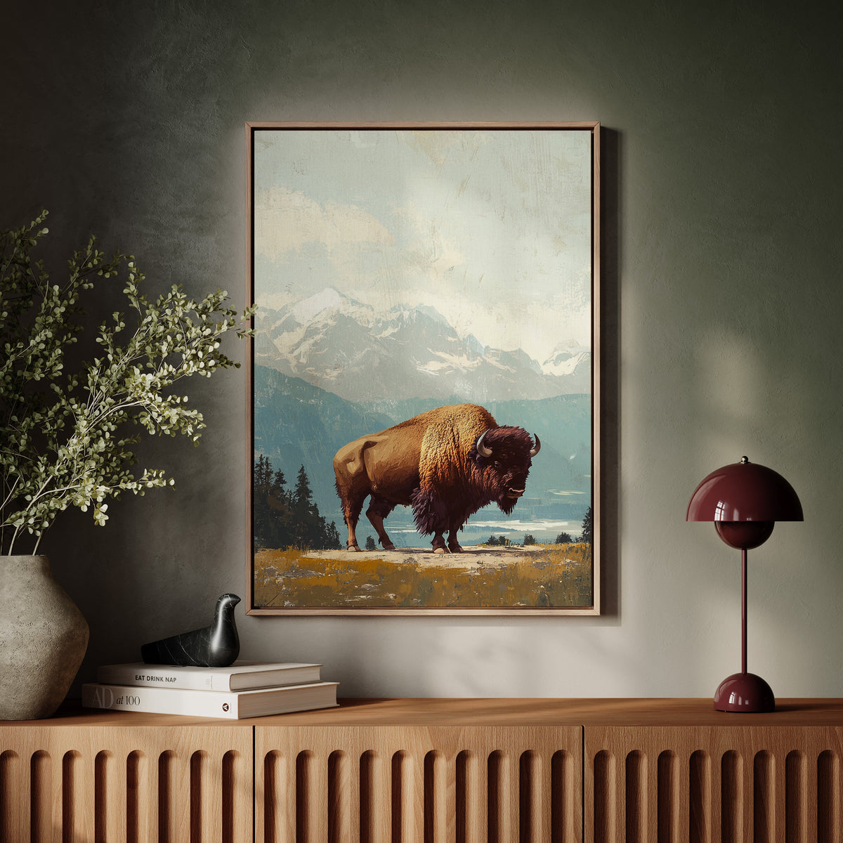 WONDERWALL ‘L’Atelier Fun Collection’ Bison Beneath the Mountain Sky