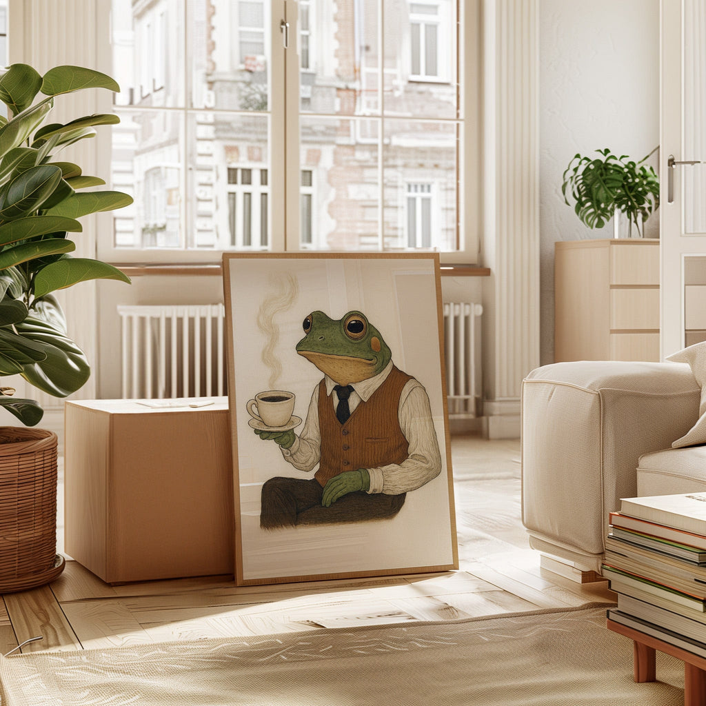 WONDERWALL ‘L’Atelier Fun Collection’ Gentleman Frog – Caffeinated & Classy