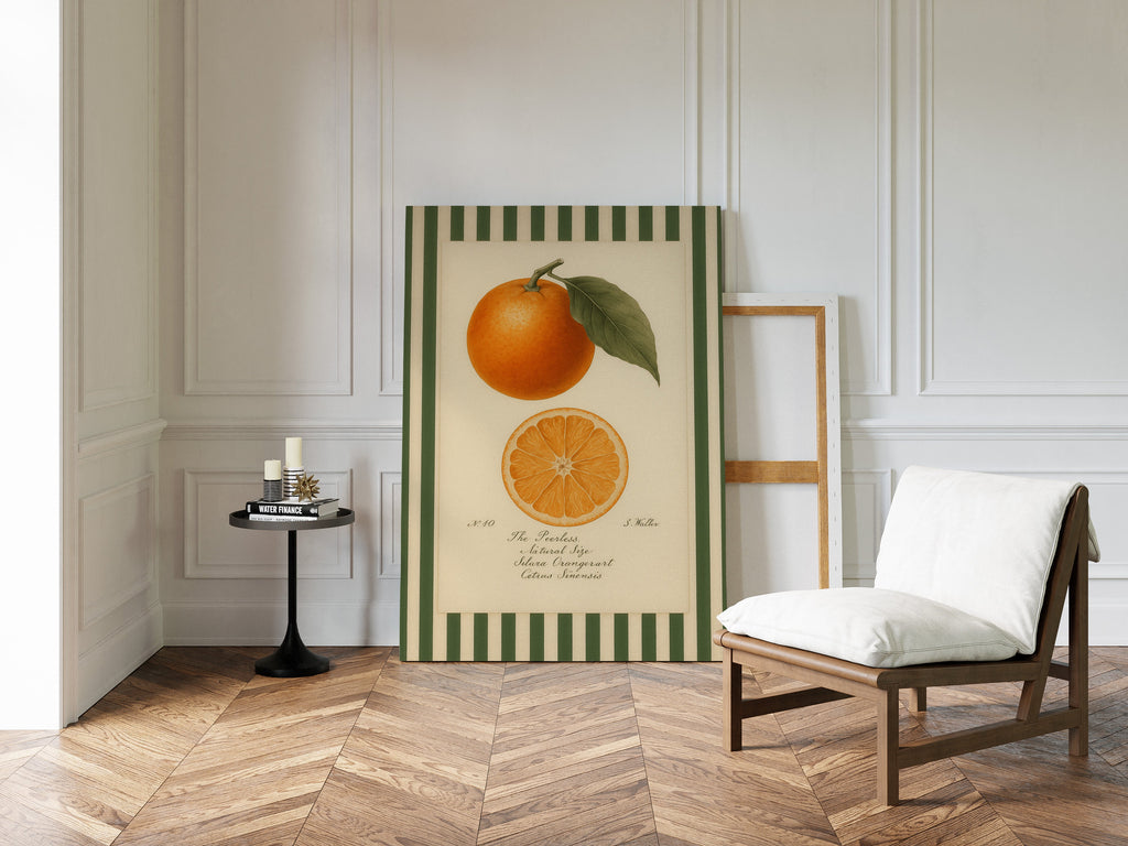 WONDERWALL 'L’Atelier Fun Collection' Vintage Orange Slice Botanical Study