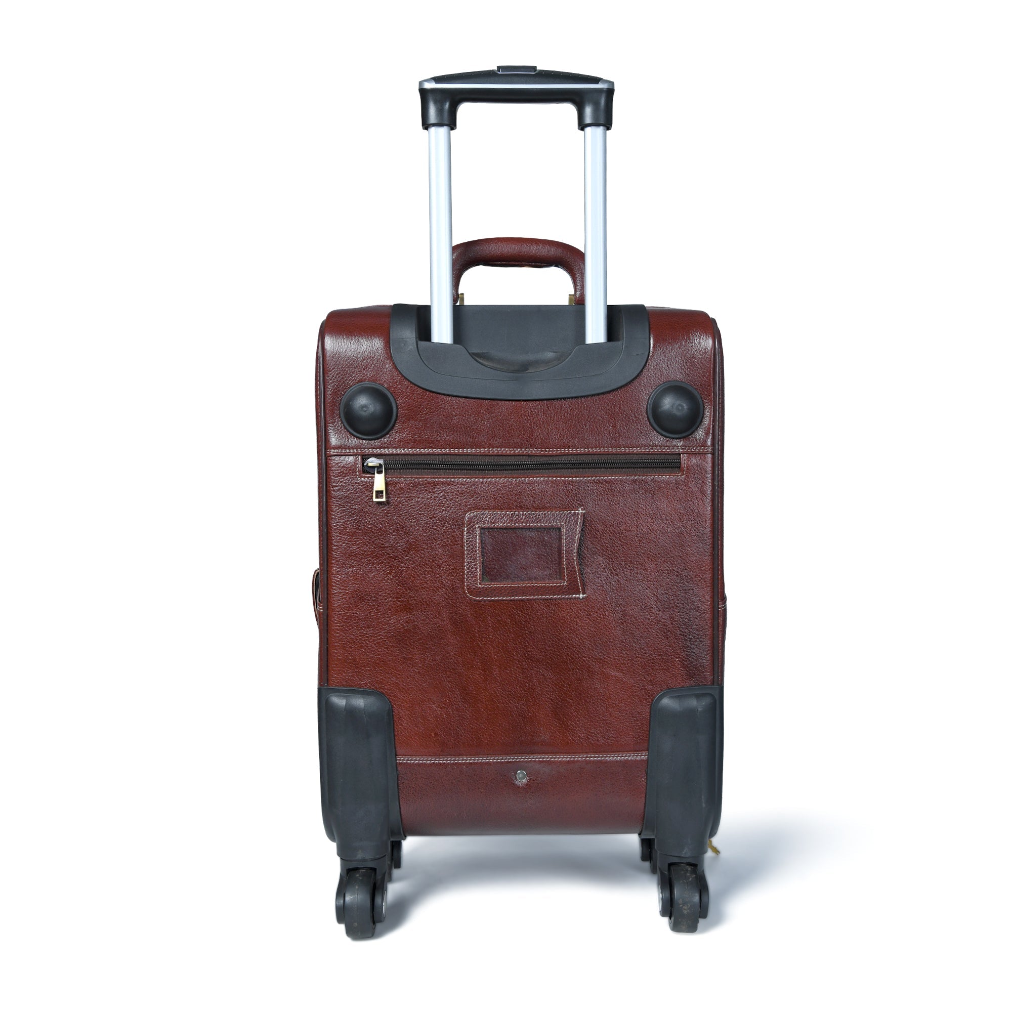 Leather Carry - On Trolly Bag