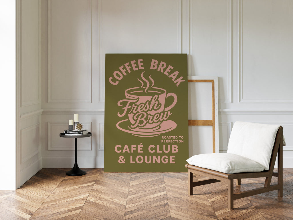 WONDERWALL ‘L’Atelier Fun Collection’ Fresh Brew Retro Coffee Poster
