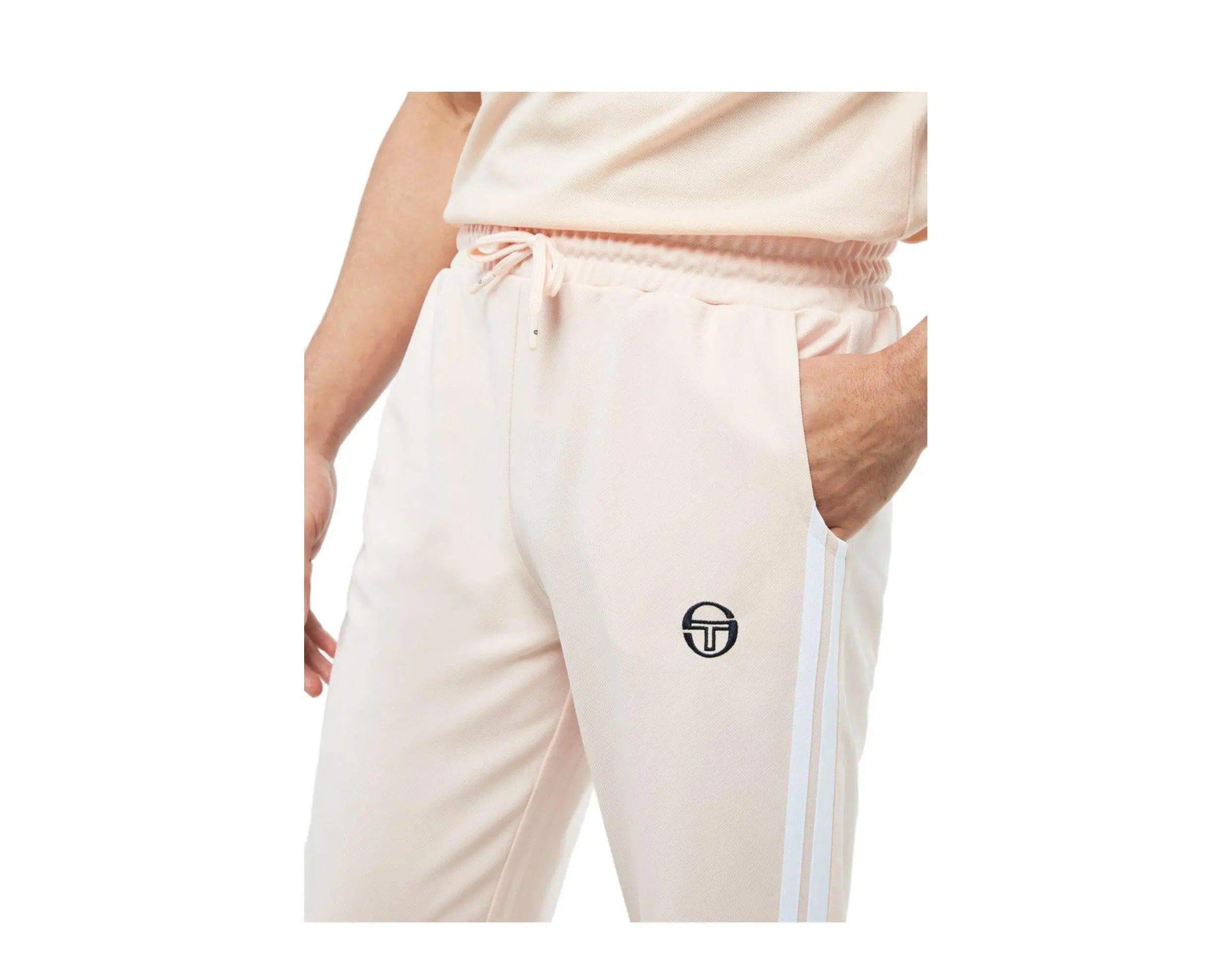 Sergio Tacchini New Damarindo Men Track Pants Pearl Blush/White