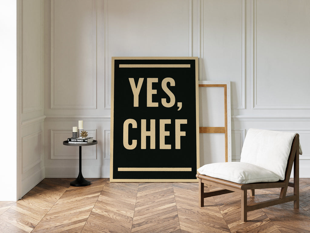 WONDERWALL 'L’Atelier Fun Collection' Yes Chef Kitchen Command Print
