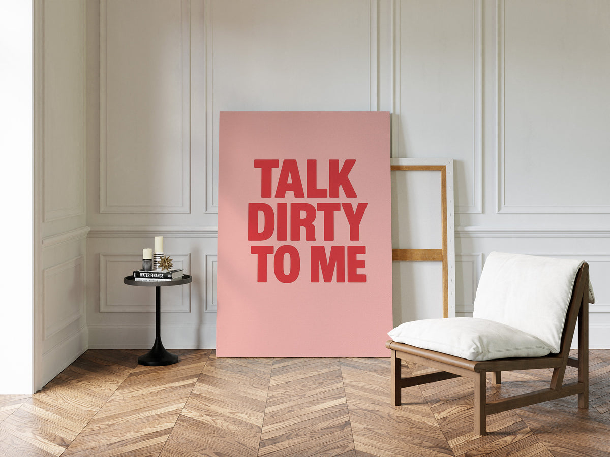 WONDERWALL ‘L’Atelier Fun Collection’ Talk Dirty to Me Bold Pink Print