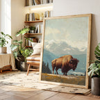 WONDERWALL ‘L’Atelier Fun Collection’ Bison Beneath the Mountain Sky