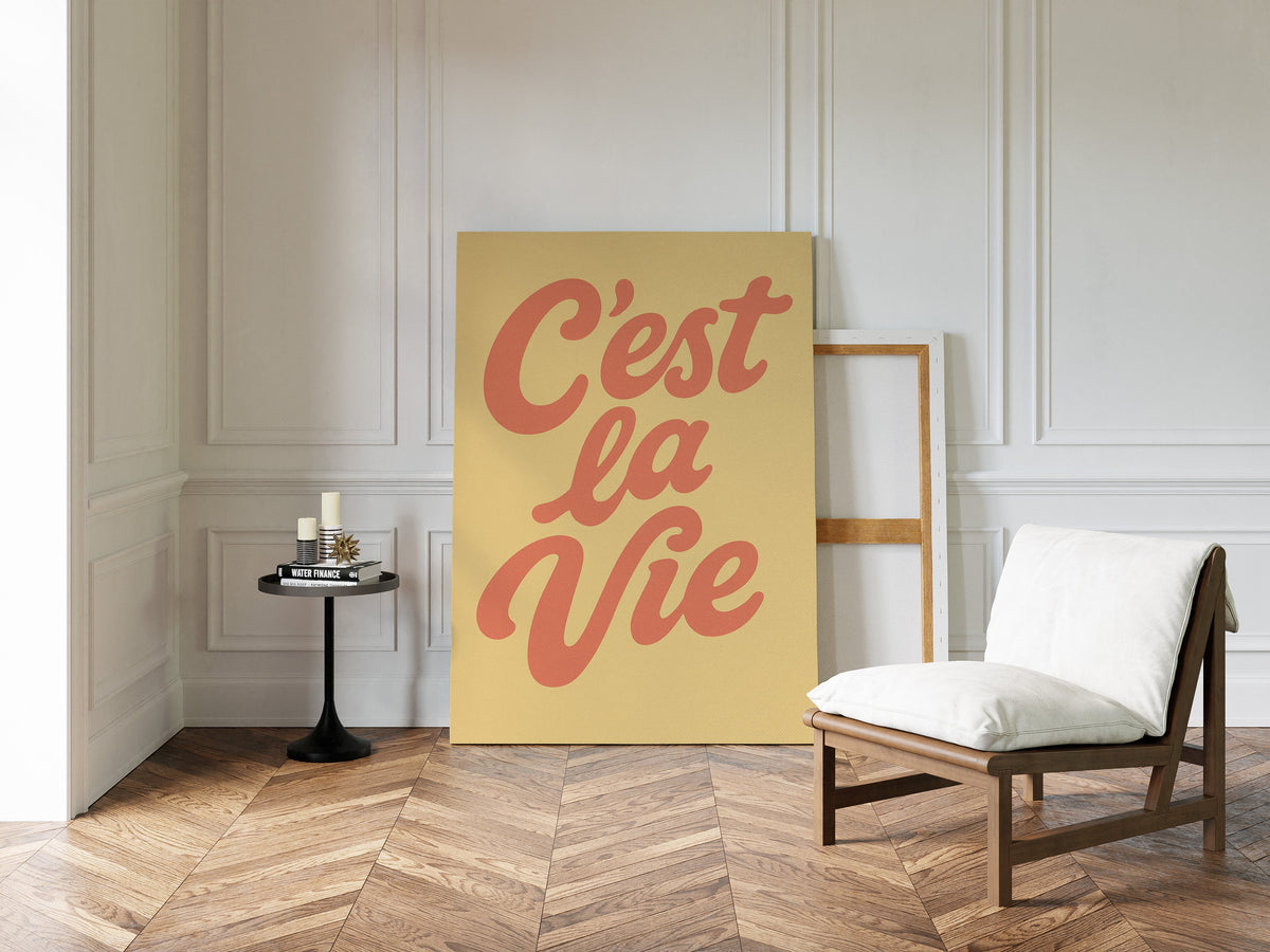 WONDERWALL ‘L’Atelier Fun Collection’ C’est La Vie Retro Wall Art