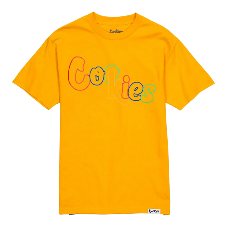 Cookies Pushin Weight Logo T-Shirt Men Gold