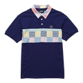 South Hampton Seersucker Patchwork Polo Men's Shirt Small