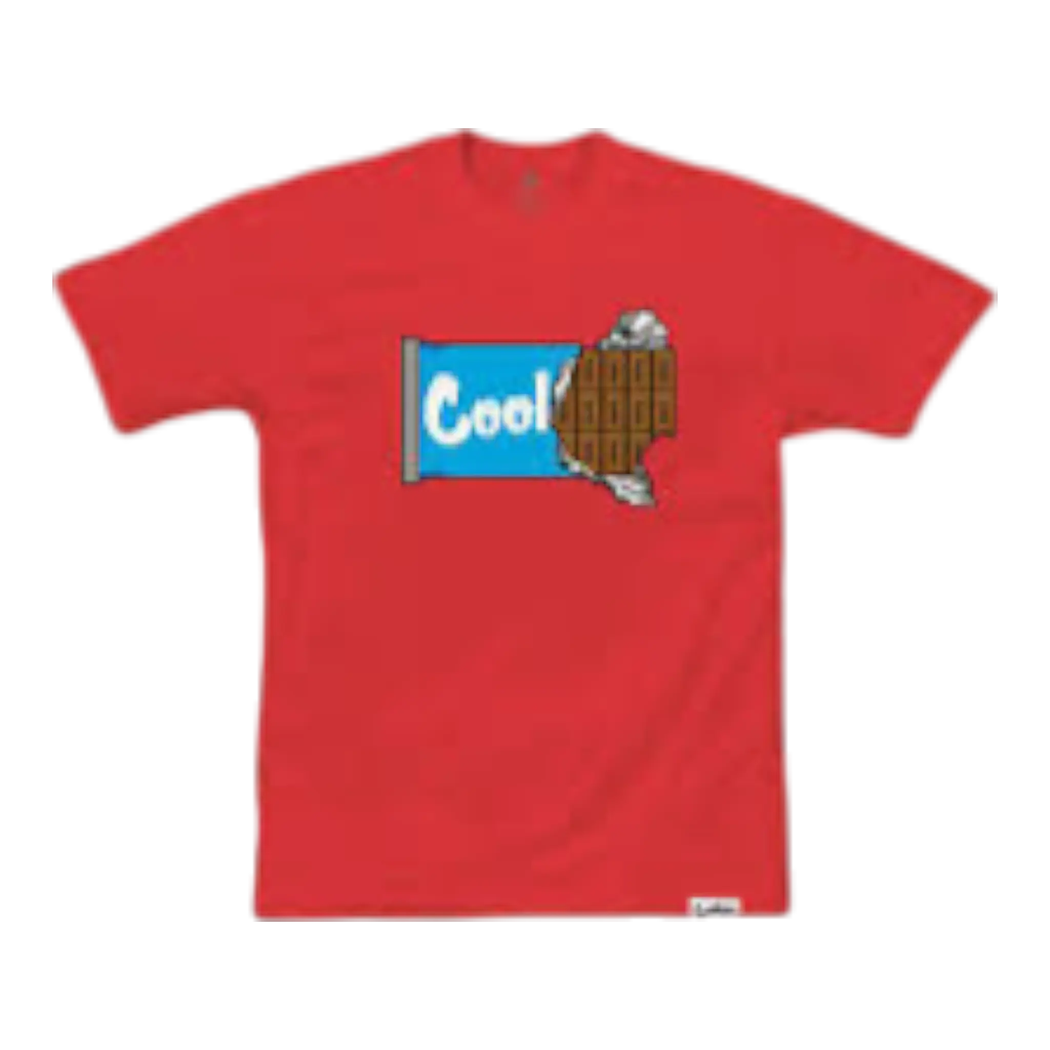 Cookies Block Logo Graphic T-Shirt Men Red