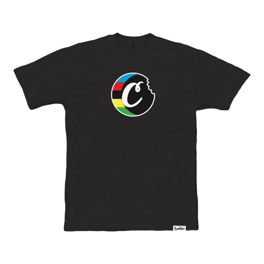 Cookies Block Logo T-Shirt Men Black