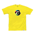 Cookies Block Logo T-Shirt Men Yellow