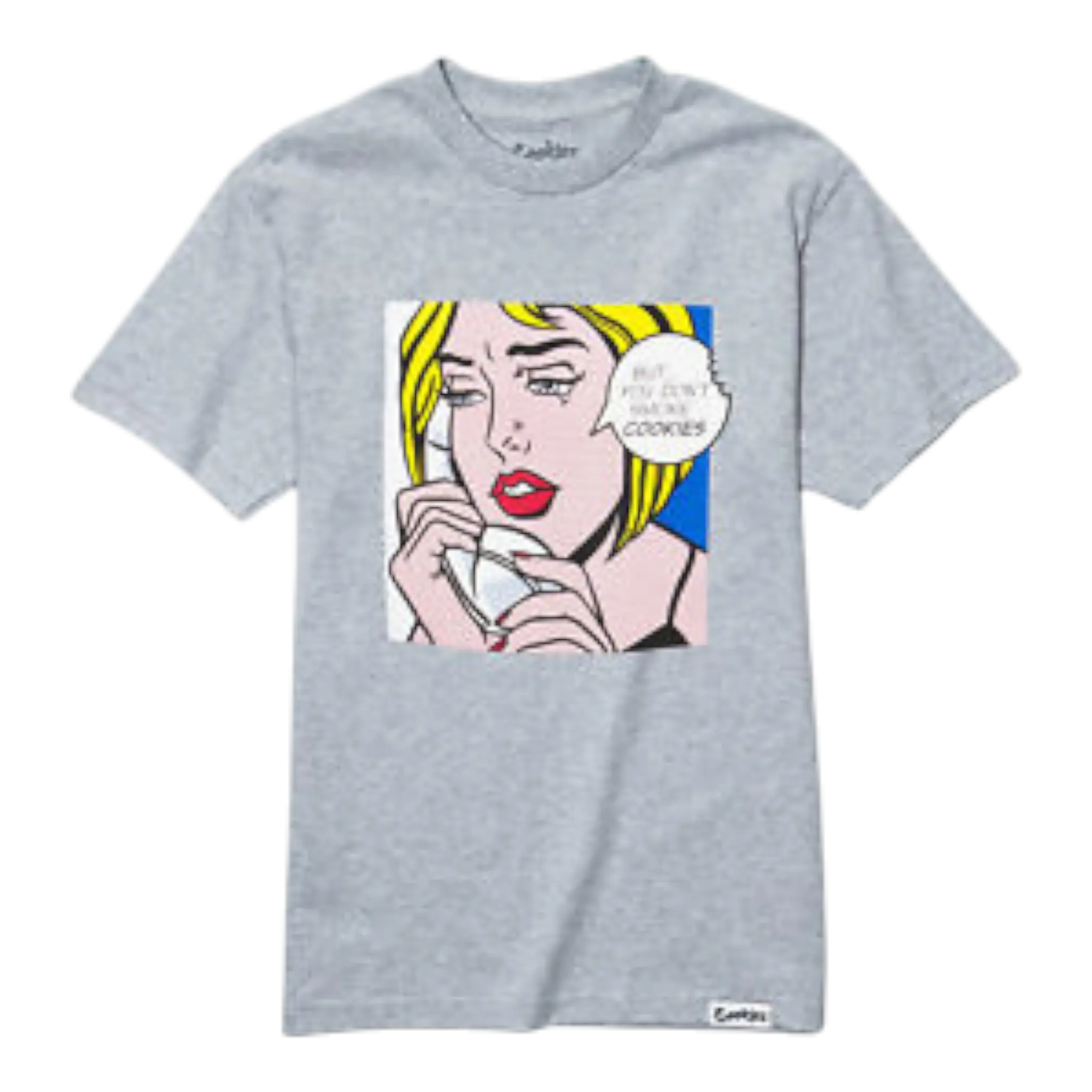 Cookies Script Logo T-Shirt Men Heather Grey