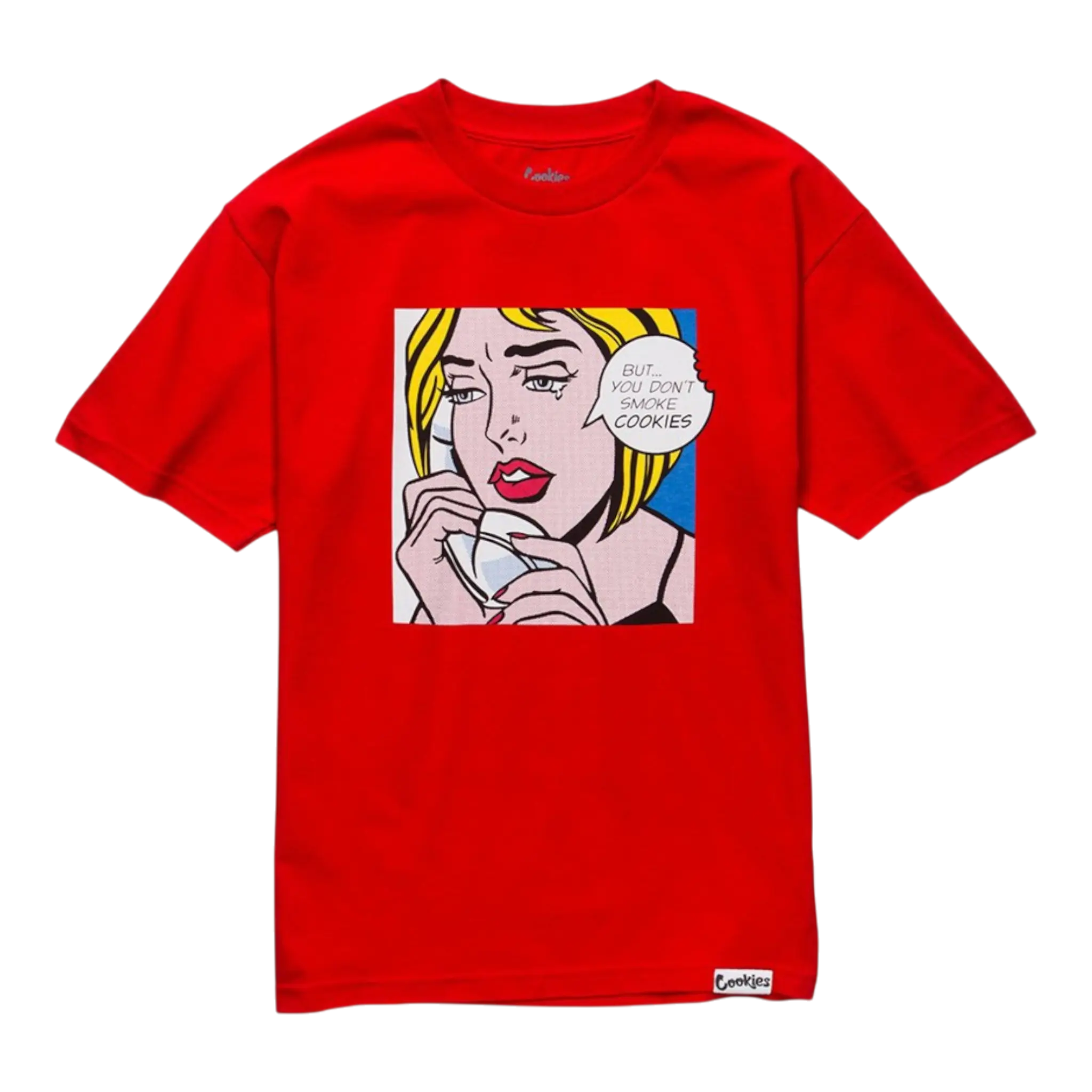 Cookies Script Logo T-Shirt Men Red