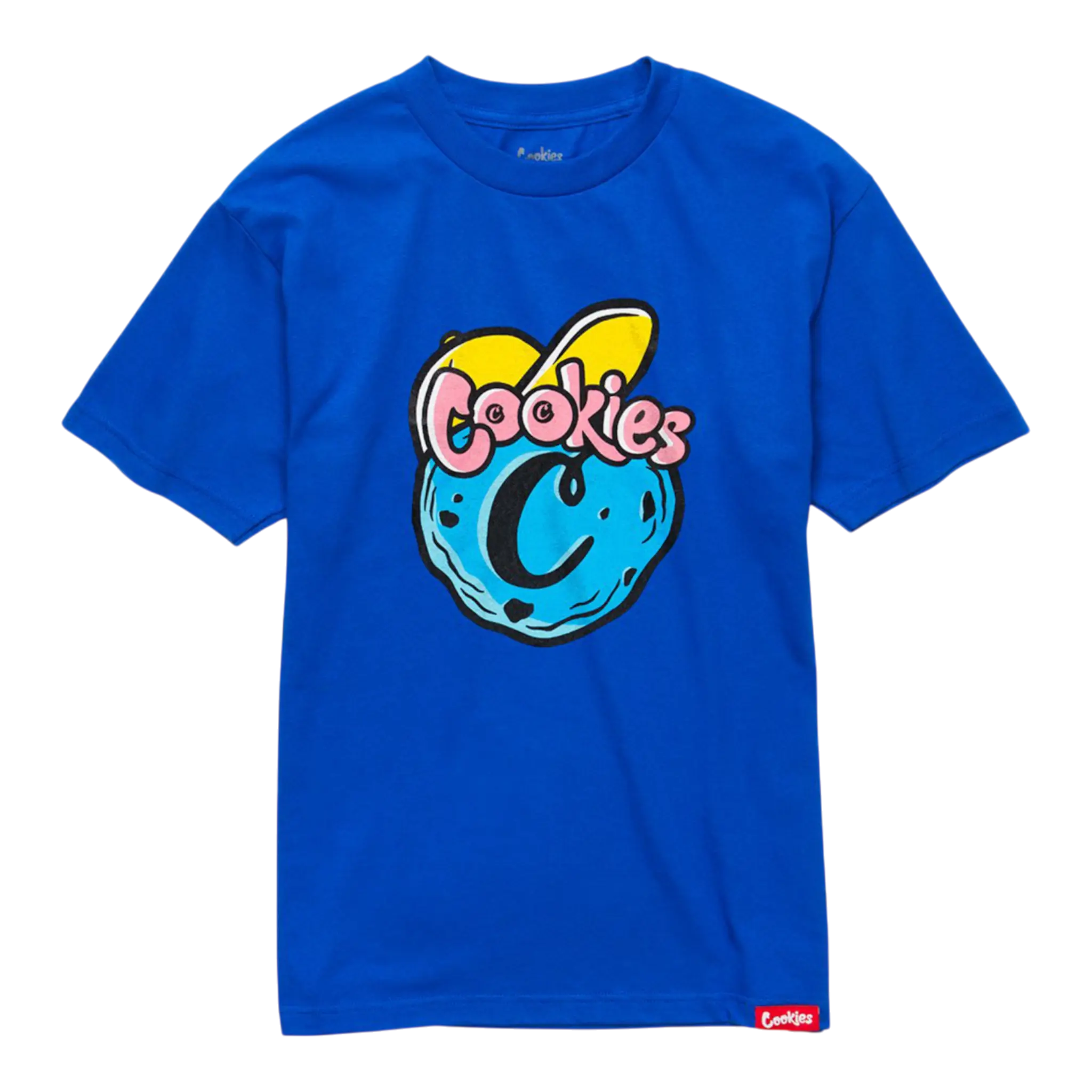 Cookies Puff Print Logo T-Shirt Men Royal Blue