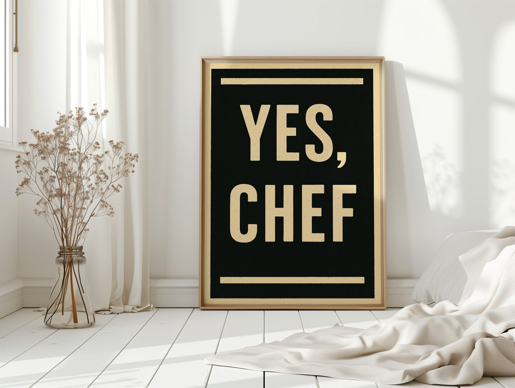 WONDERWALL 'L’Atelier Fun Collection' Yes Chef Kitchen Command Print