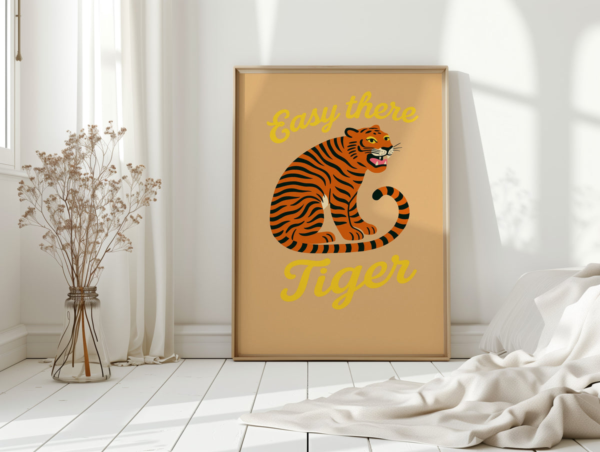 WONDERWALL ‘L’Atelier Fun Collection’ Easy There Tiger Retro Jungle Print