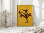 WONDERWALL ‘L’Atelier Fun Collection’ Vintage Rodeo Cowboy Silhouette Print