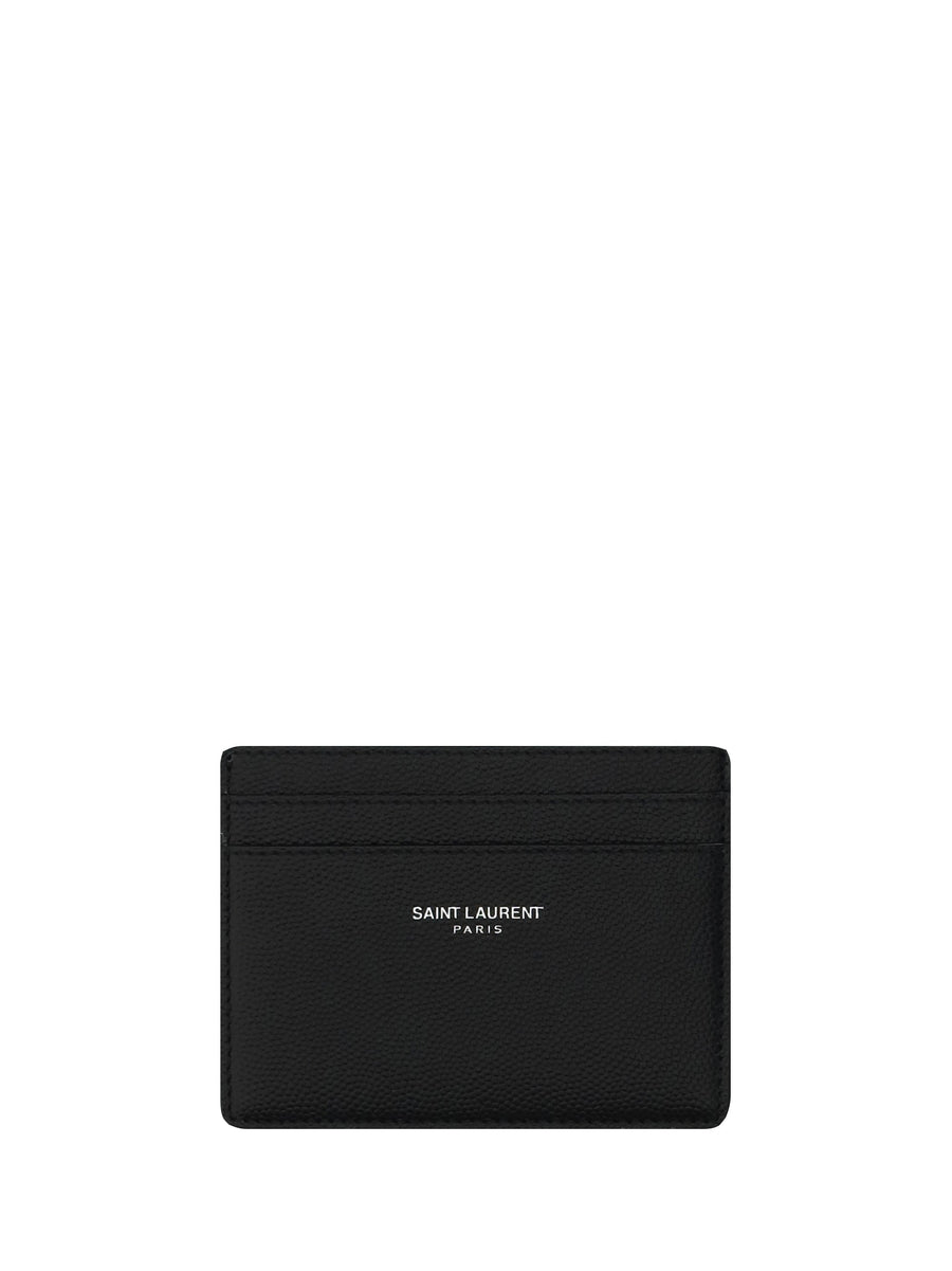 Men Grain De Poudre Leather Cardholder